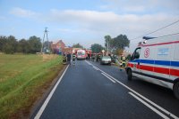 Służby ratunkowe na miejscu zdarzenia