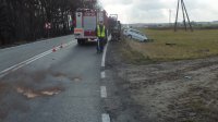 Skoda po zderzeniu z ciężarówką