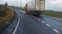 Ciężarówka biorąca udział w zdarzeniu