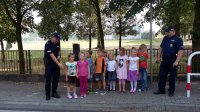 Lekcja bezpieczeństwa przed szkołą
