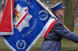 Poczet sztandarowy lublinieckiej komendy