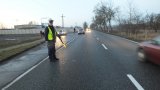 Policjant na miejscu wypadku
