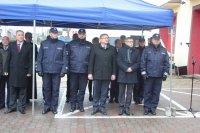 Gości zgromadzeni na otwarciu Posterunku Policji w Koszęcinie