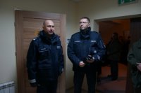 Pierwszy Zastępca Komendanta Głównego i Komendant powiatowy Policji w Lublińcu w posterunku