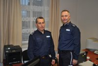 Pierwszy zastępca Komendanta Powiatowego z kom. Wiesławem Macherzyńskim