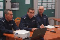 insp. Roman Rabsztyn i kierownictwo KPP Lubliniec