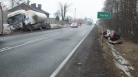 Miejsce zderzenia 3 pojazdów
