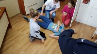 Zawodnicy podczas konkurencji z pierwszej pomocy