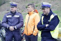 Policjanci podczas rajdu