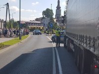 Policjanci informują kierowców o utrudnieniach