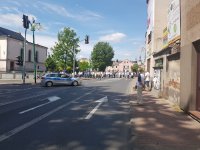 Policjanci zabezpieczali koniec procesji