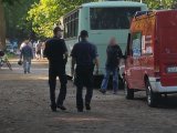 Policjanci podczas patrolu w trakcie Dni Lublińca