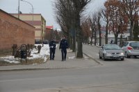 Dzielnicowi podczas akcji PIESZY