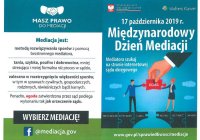 Na zdjęciu ulotka promująca Międzynarodowy tydzień mediacji.