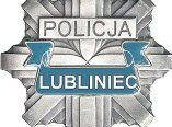 Na zdjęciu policyjna gwiazda z napisem Policja Lubliniec.