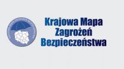 Na zdjęciu logo krajowej mapy zagrożeń bezpieczeństwa i na pis o tej samej treści.