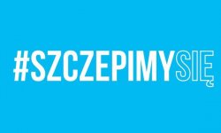 Na zdjęciu plansza z napisem #szczepmy się