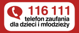 Na zdjęciu numer telefonu zaufania dla dzieci i młodzieży.