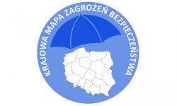 Na zdjęciu plakat promujący Krajową Mapę Zagrożeń Bezpieczeństwa.