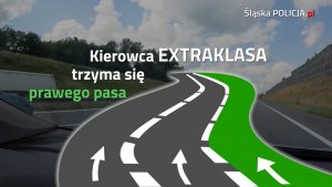 Na zdjęciu droga i wyróżniony innym kolorem prawy pas ruchu.