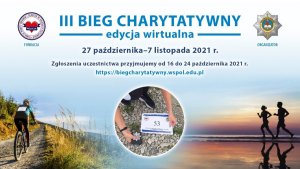 Na zdjęciu plakat promujący III Bieg Charytatywny