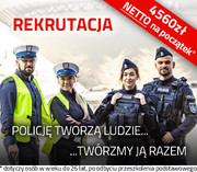 Na zdjęciu policjanci Wydziału Ruchu Drogowego oraz Wydziału Prewencji w umundurowaniu.