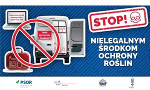 logo przedstawiające napis stop nielegalnym środkom ochrony roślin