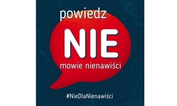 widoczny napis &quot;nie mowie nienawiści&quot;